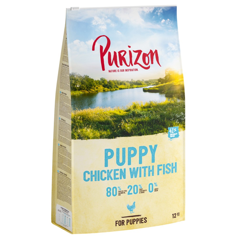 2x12kg ÚJ RECEPTÚRA: Purizon Puppy csirke & hal - gabonamentes száraz kutyatáp - Kisállat kiegészítők webáruház - állateledelek