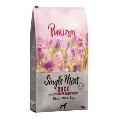 12kg Purizon Single Meat Adult kacsa & alma - gabonamentes száraz kutyatáp - Kisállat kiegészítők webáruház - állateledelek