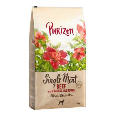 2x12kg Purizon Single Meat marha & hibiszkuszvirág száraz kutyatáp - Kisállat kiegészítők webáruház - állateledelek