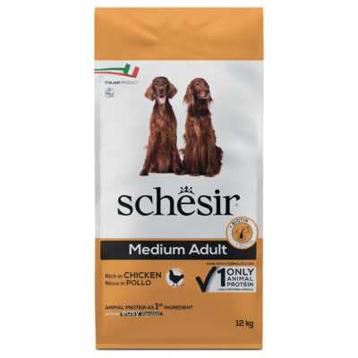 2x12kg Schesir Dog Medium Adult csirke száraz kutyatáp - Kisállat kiegészítők webáruház - állateledelek