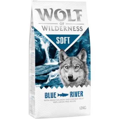 2x12kg Wolf of Wilderness "Soft - Blue River" - lazac száraz kutyatáp - Kisállat kiegészítők webáruház - állateledelek