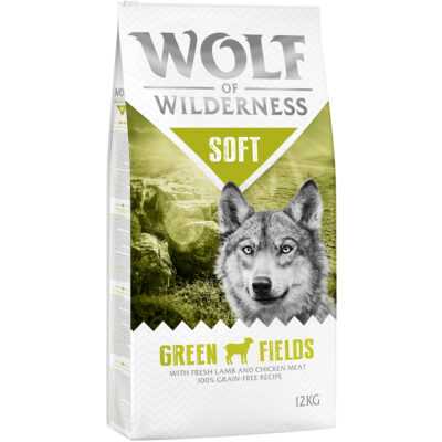 2x12kg Wolf of Wilderness 'Soft - Green Fields' - bárány száraz kutyatáp - Kisállat kiegészítők webáruház - állateledelek