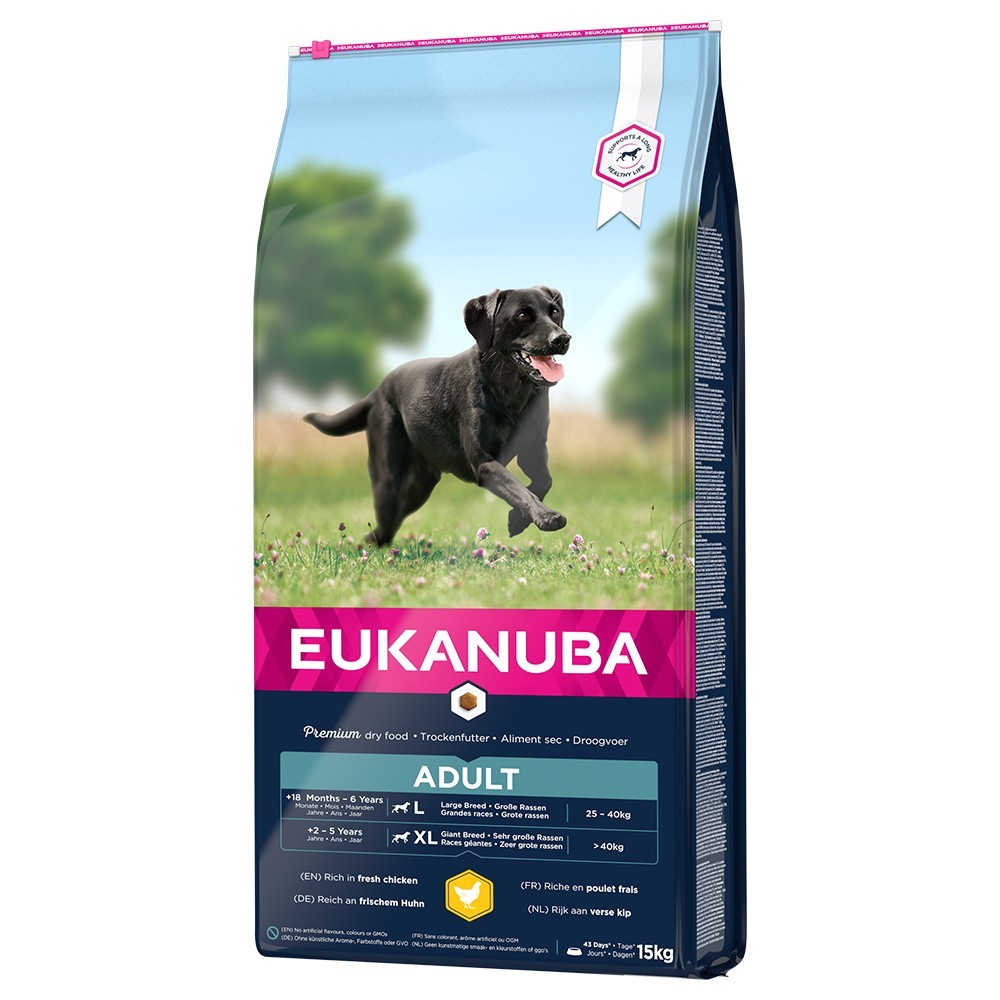 2x15kg Eukanuba Adult Large Breed csirke száraz kutyatáp - Kisállat kiegészítők webáruház - állateledelek