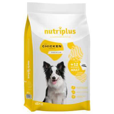 2x15kg Nutriplus Adult Dog csirke száraz kutyatáp - Kisállat kiegészítők webáruház - állateledelek