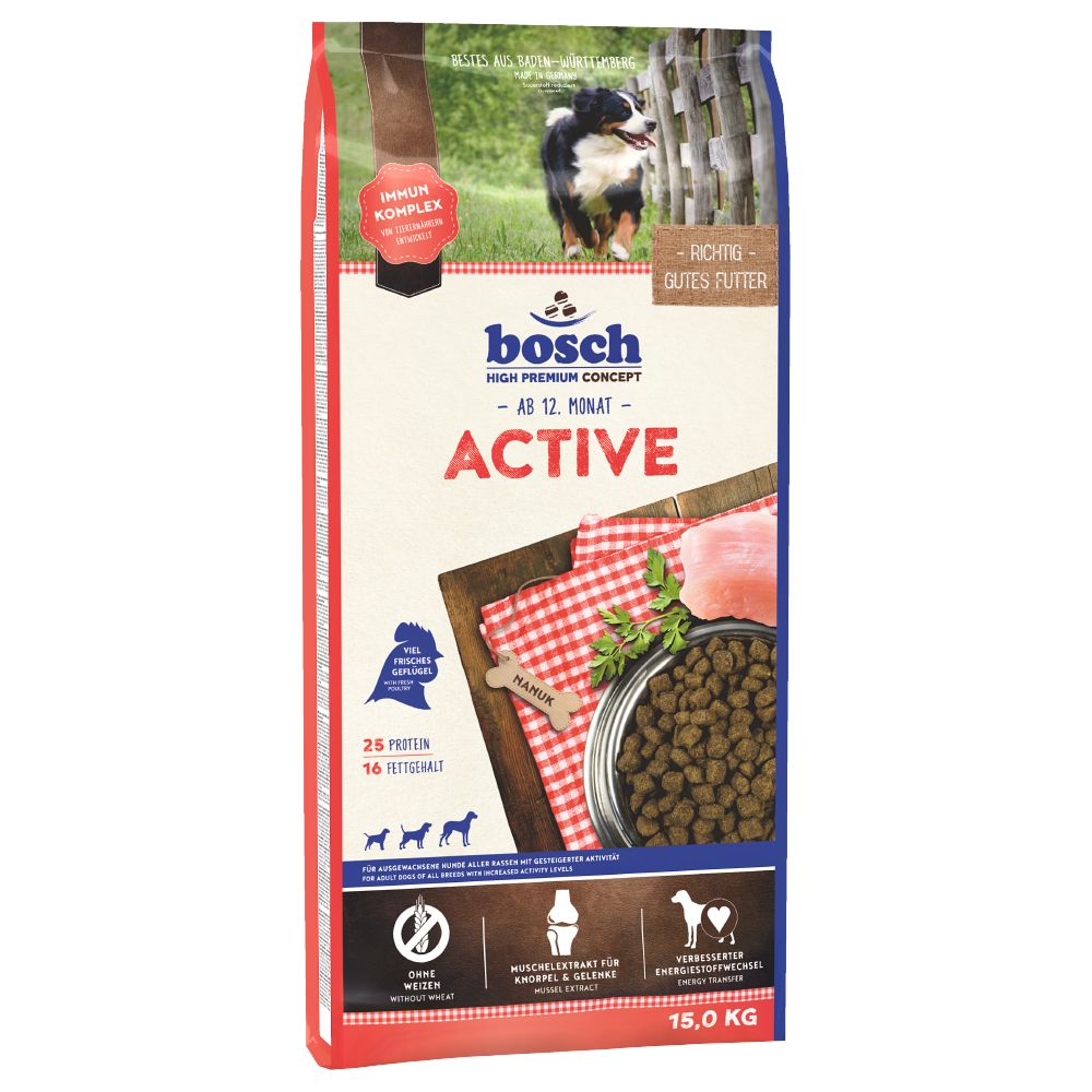 2x15kg bosch Active száraz kutyaeledel - Kisállat kiegészítők webáruház - állateledelek