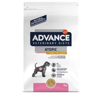 2x3kg Advance Veterinary Diets Atopic nyúl & borsó száraz kutyatáp - Kisállat kiegészítők webáruház - állateledelek