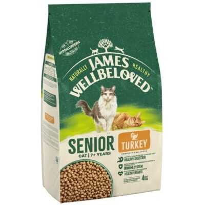 2x4kg James Wellbeloved Senior Cat Hypoallergenic pulyka & rizs száraz macskatáp - Kisállat kiegészítők webáruház - állateledelek