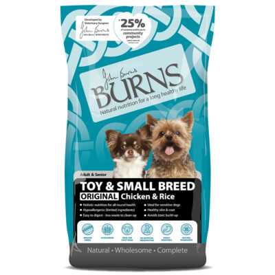 2x6kg Burns Adult & Senior Original Toy & Small Breed csirke & rizs száraz kutyatáp - Kisállat kiegészítők webáruház - állateledelek