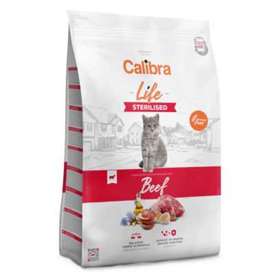 2x6kg Calibra Cat Life Sterilised marha száraz macskatáp - Kisállat kiegészítők webáruház - állateledelek