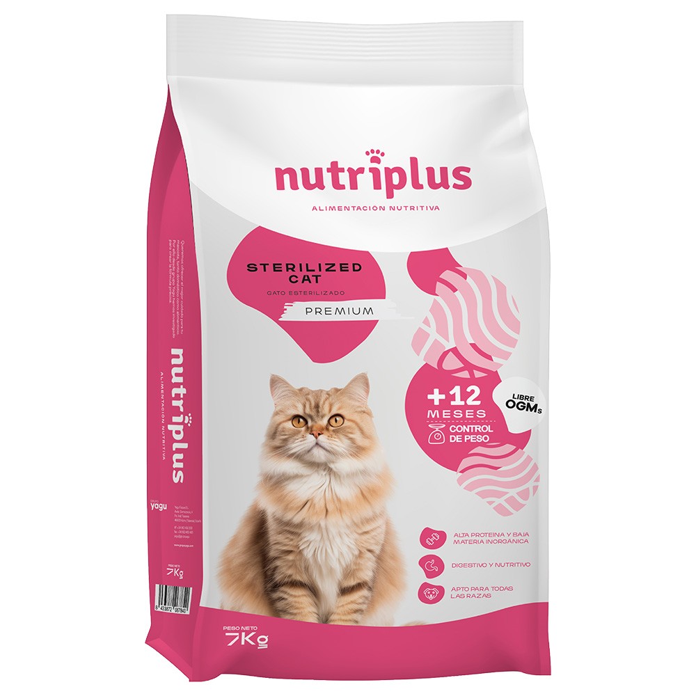 2x7kg Nutriplus Cat Adult Sterilised száraz macskatáp - Kisállat kiegészítők webáruház - állateledelek