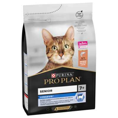 3x3kg  PURINA PRO PLAN Senior 7+ Longevis lazac száraz macskatáp - Kisállat kiegészítők webáruház - állateledelek