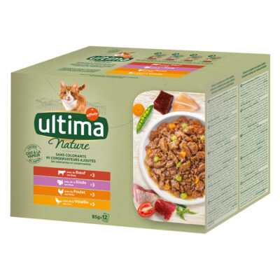 96x85g Ultima Cat Nature húsválaszték nedves macskatáp 86+10 ingyen - Kisállat kiegészítők webáruház - állateledelek