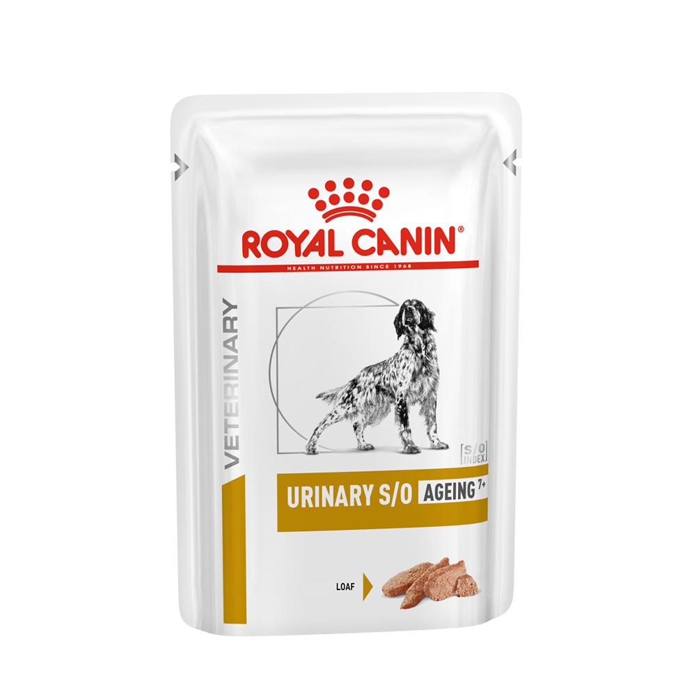 48x85g Royal Canin Veterinary Urinary S/O Ageing 7+ Mousse nedves kutyatáp - Kisállat kiegészítők webáruház - állateledelek