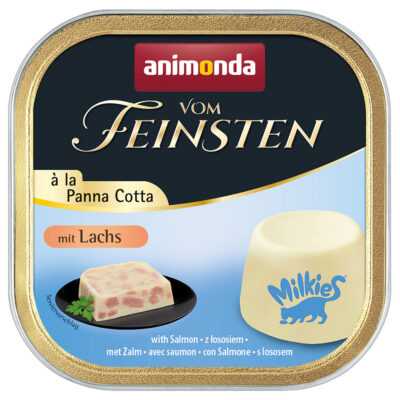 64x100g Animonda Vom Feinsten Adult à la Panna Cotta lazac nedves macskatáp - Kisállat kiegészítők webáruház - állateledelek