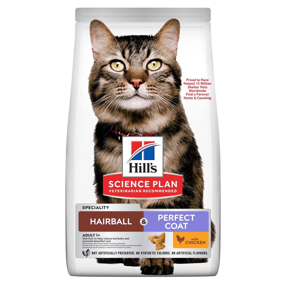 2x7kg Hill's Science Plan Adult Hairball & Perfect Coat csirke nedves macskatáp - Kisállat kiegészítők webáruház - állateledelek