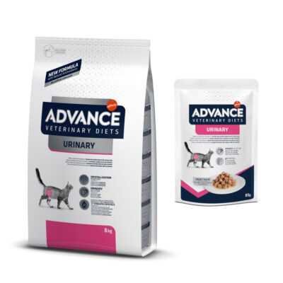 8kg Advance Veterinary Diets Feline Urinary száraz macskatáp+12x85g nedvestáp ingyen - Kisállat kiegészítők webáruház - állateledelek