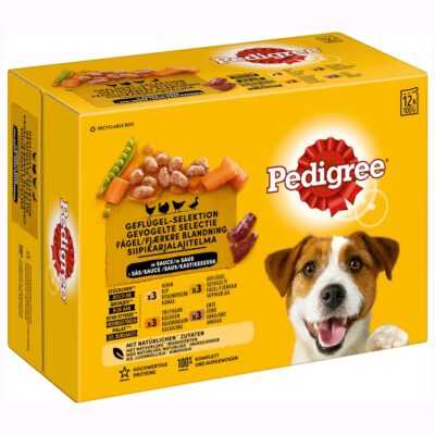 96x100g Pedigree Adult Multipack tasakos szárnyasválogatás szószban nedves tasakos kutyatáp - Kisállat kiegészítők webáruház - állateledelek