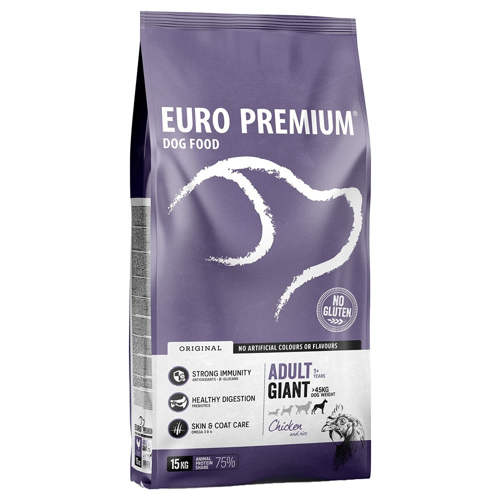 Euro Premium kutyatáp 2 x 12 kg - Giant Adult csirke