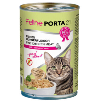 Feline Porta 21 gazdaságos csomag - 24 x 400 g - Csirke & aloe vera - Kisállat kiegészítők webáruház - állateledelek