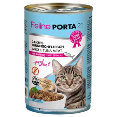 Feline Porta 21 gazdaságos csomag - 24 x 400 g - Tonhal & sprotni - Kisállat kiegészítők webáruház - állateledelek