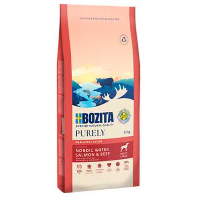 11kg Bozita Dog Purely Adult Large Grain Free lazac & marha száraz kutyatáp - Kisállat kiegészítők webáruház - állateledelek