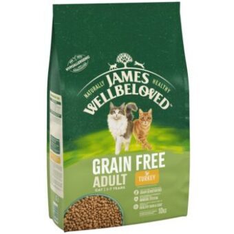 2x10kg James Wellbeloved Grain Free Adult Cat Hypoallergenic pulyka száraz macskatáp - Kisállat kiegészítők webáruház - állateledelek