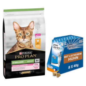 10kg PURINA PRO PLAN Adult Delicate Digestion száraz macskatáp+8x40g Dentalife snack ingyen - Kisállat kiegészítők webáruház - állateledelek