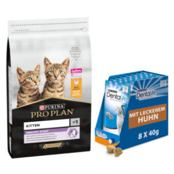 10kg PURINA PRO PLAN Kitten Healthy Start csirke száraz macskatáp+8x40g Dentalife snack ingyen - Kisállat kiegészítők webáruház - állateledelek