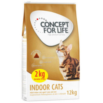 12kg Concept for Life Indoor Cats száraz macskatáp 10+2 kg ingyen - Kisállat kiegészítők webáruház - állateledelek