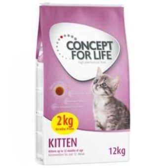 12kg Concept for Life Kitten száraz macskatáp  10+2 kg ingyen - Kisállat kiegészítők webáruház - állateledelek