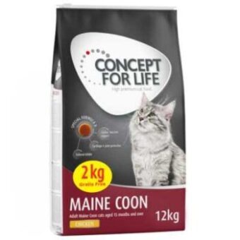 12kg Concept for Life Maine Coon száraz macskatáp 10+2 kg ingyen - Kisállat kiegészítők webáruház - állateledelek