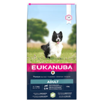 2x12kg Eukanuba Adult Small / Medium Breed bárány & rizs száraz kutyatáp - Kisállat kiegészítők webáruház - állateledelek