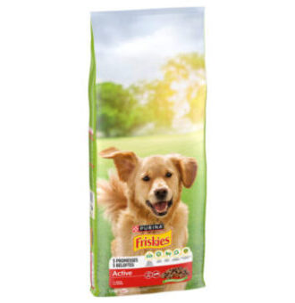 2x12kg PURINA Friskies Dog Adult Active marha száraz kutyatáp - Kisállat kiegészítők webáruház - állateledelek