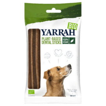 12x180g Yarrah Bio Vegan Dental Sticks kutyasnack - Kisállat kiegészítők webáruház - állateledelek