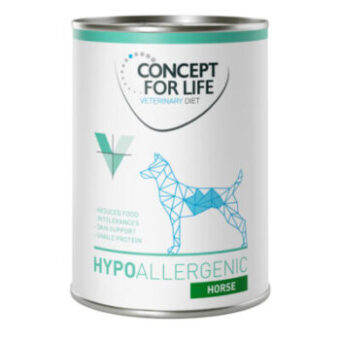 24x400g Concept for Life Veterinary Diet nedves kutyatáp- Hypoallergenic ló - Kisállat kiegészítők webáruház - állateledelek