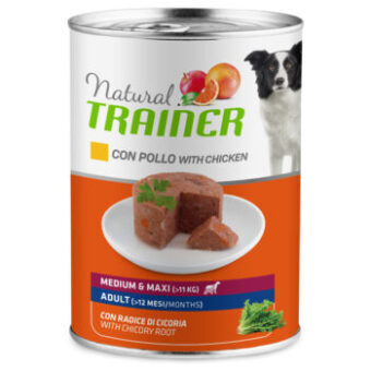 24x400g Natural Trainer Medium & Maxi Adult csirke nedves kutyatáp - Kisállat kiegészítők webáruház - állateledelek