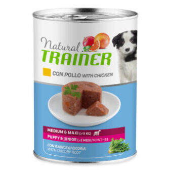 24x400g Natural Trainer Medium & Maxi Puppy & Junior nedves kutyatáp - Kisállat kiegészítők webáruház - állateledelek