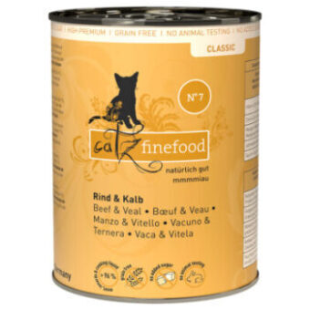 12x400g catz finefood marha & borjú konzerv nedves macskatáp - Kisállat kiegészítők webáruház - állateledelek