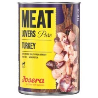 12x800g Josera Meatlovers Pure Pulyka nedves kutyaeledel - Kisállat kiegészítők webáruház - állateledelek