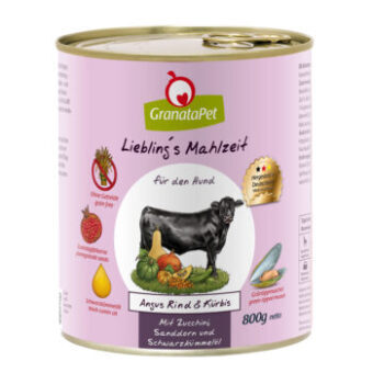 24x800g Liebling´s Mahlzeit Angus marha & sütőtök nedves kutyatáp - Kisállat kiegészítők webáruház - állateledelek