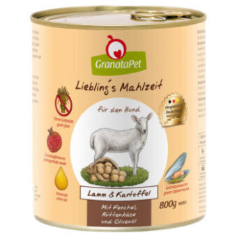 12x800g Liebling´s Mahlzeit nedves kutyatáp-Bárány & burgonya