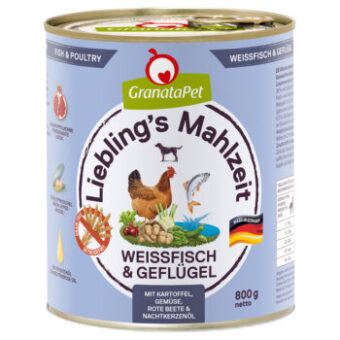 12x800g Liebling´s Mahlzeit nedves kutyatáp- - Fehér hal & szárnyas - Kisállat kiegészítők webáruház - állateledelek