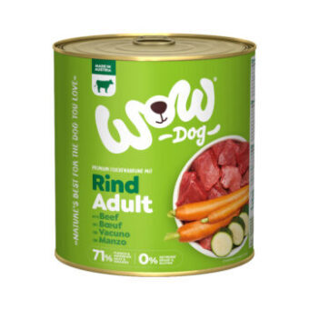 12x800g WOW Dog Adult marhahús nedves kutyatáp - Kisállat kiegészítők webáruház - állateledelek