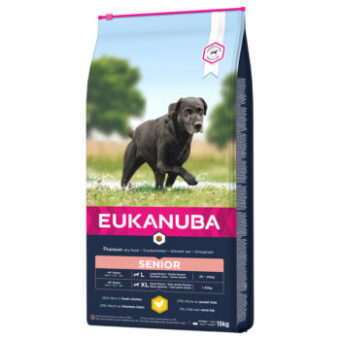 2x15kg Eukanuba Caring Senior Large Breed csirke száraz kutyatáp - Kisállat kiegészítők webáruház - állateledelek