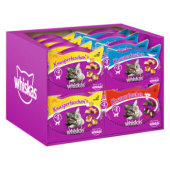 16x 60g Whiskas Temptation macskasnack vegyes csomag (3 változattal) - Kisállat kiegészítők webáruház - állateledelek