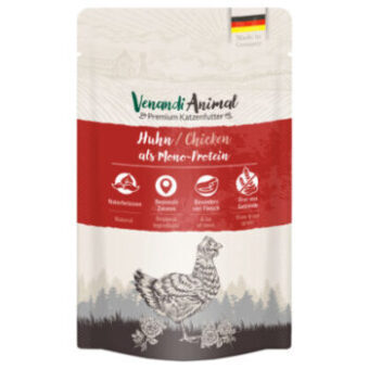 24x125g Venandi Animal Monoprotein csirke nedves macskatáp - Kisállat kiegészítők webáruház - állateledelek