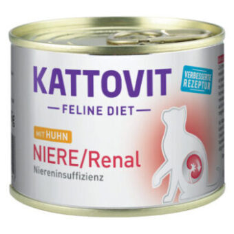 24x185g Kattovit Niere/Renal (veseelégtelenség) nedves macskatáp-csirke - Kisállat kiegészítők webáruház - állateledelek