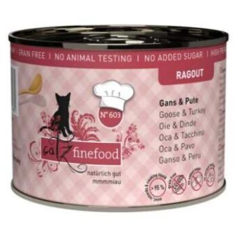 24x190g catz finefood ragout No. 603 liba & pulykanedves macskatáp - Kisállat kiegészítők webáruház - állateledelek