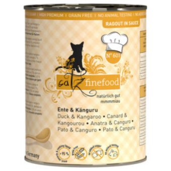 24x380g catz finefood Ragout No.607 kacsa & kenguru nedves macskatáp - Kisállat kiegészítők webáruház - állateledelek