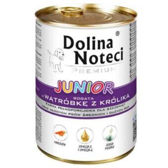 24x400g Dolina Noteci Premium Junior nedves kutyatáp- Nyúlszív - Kisállat kiegészítők webáruház - állateledelek